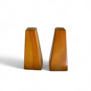 Vintage Midcentury Modern Wooden Salt and Pepper Shakers